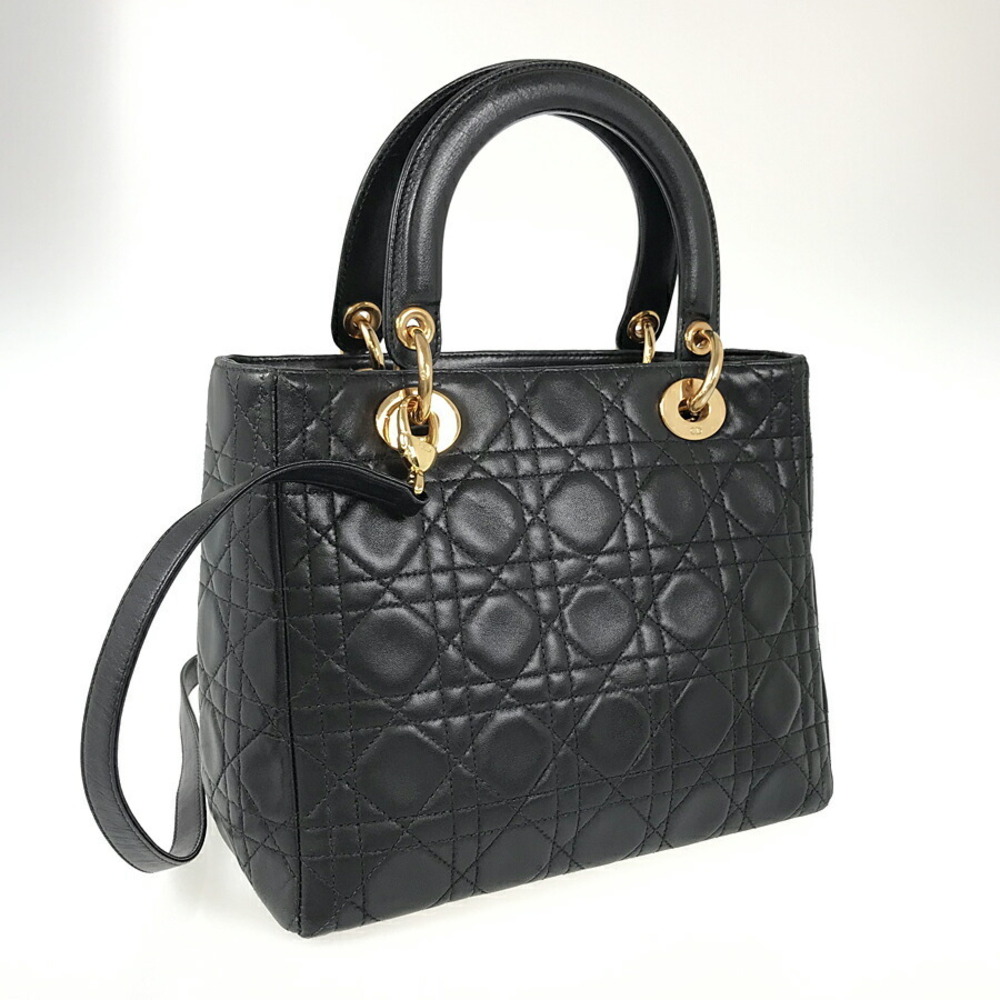 Dior Lady Leather Handbag - Picture 2 of 8